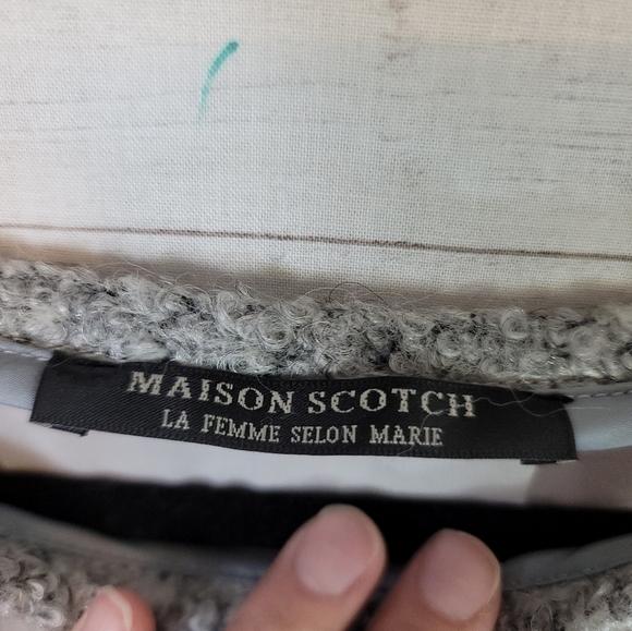 MAISON SCOTCH SHEER SHORT SLEEVE MOUNTAIN SCENE BLOUSE, SZ 6 - Picture 10 of 14